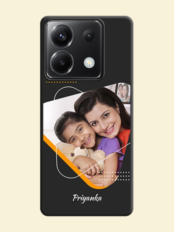 Yellow Triangle - Photo on Space Black Soft Matte Phone Cover - Poco X6 5G