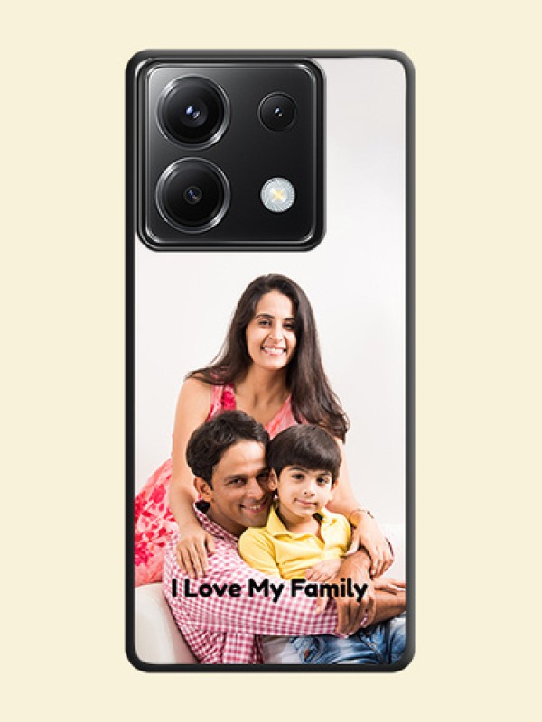 Full Single Pic Upload With Text On Space Black Personalized Soft Matte Phone Covers - Poco X6 5G