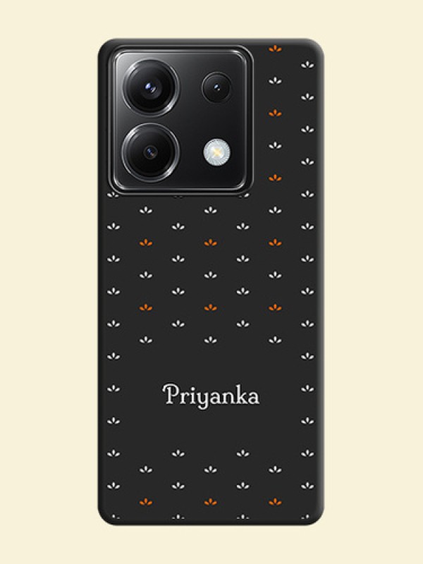 Simple Pattern With Custom Text On Space Black Personalized Soft Matte Phone Covers - Poco X6 5G
