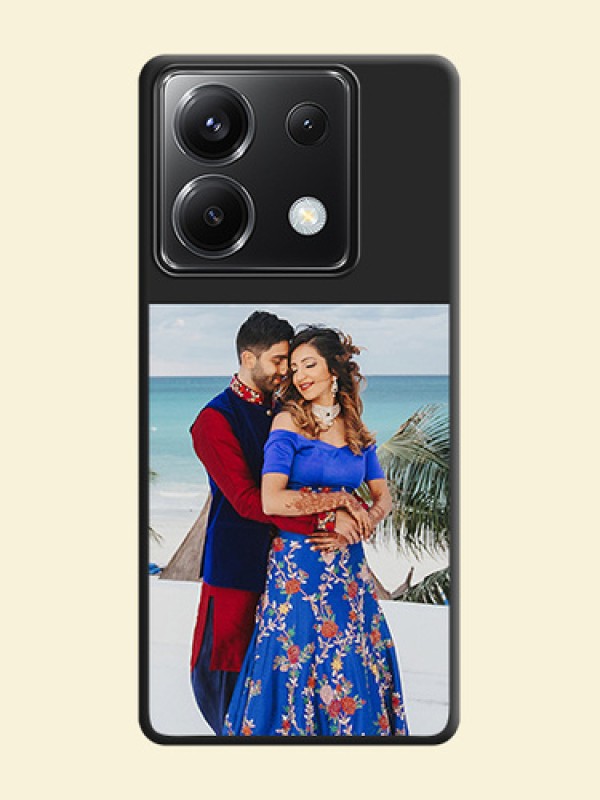 Image Upload With Space Black Color On Custom Soft Matte Mobile Back Cover - Poco X6 5G