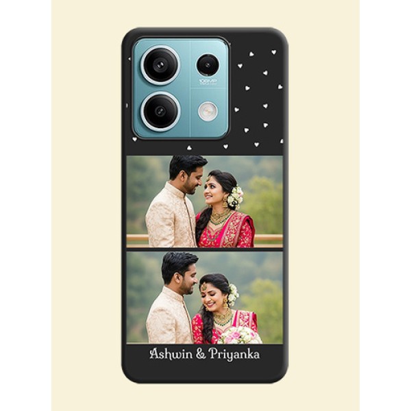 Miniature Love Symbols with Name on Space Black Custom Soft Matte Back Cover - Poco X6 Neo 5G Miniature Love Symbols with Name on Space Black Custom Soft Matte Back Cover - Poco X6 Neo 5G
