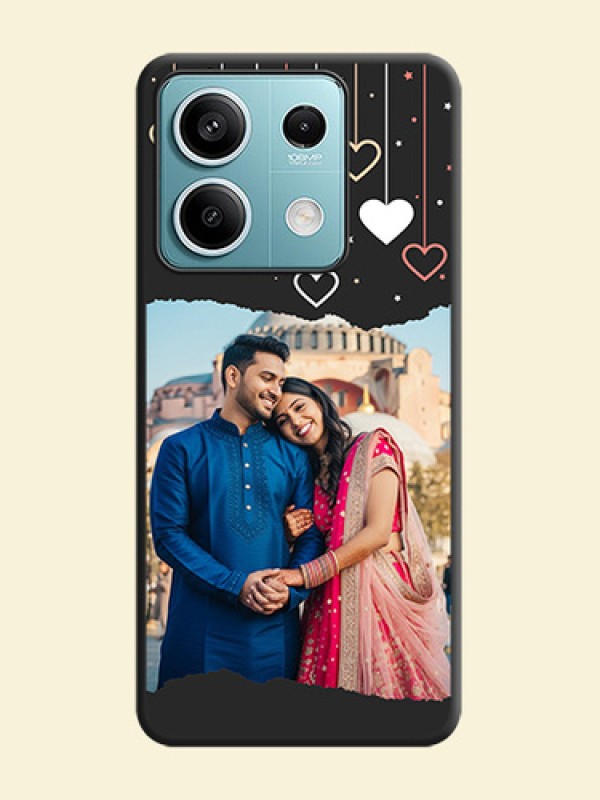 Love Hangings with Splash Wave Picture on Space Black Custom Soft Matte Phone Back Cover - Poco X6 Neo 5G