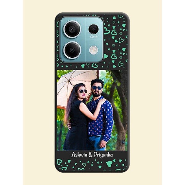 Sea Green Indefinite Love Pattern - Photo on Space Black Soft Matte Mobile Cover - Poco X6 Neo 5G Sea Green Indefinite Love Pattern - Photo on Space Black Soft Matte Mobile Cover - Poco X6 Neo 5G