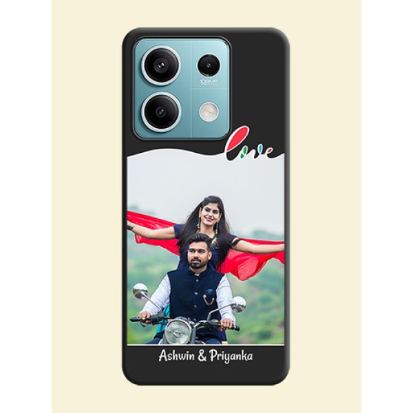 Fall in Love Pattern with Picture - Photo on Space Black Soft Matte Mobile Case - Poco X6 Neo 5G Fall in Love Pattern with Picture - Photo on Space Black Soft Matte Mobile Case - Poco X6 Neo 5G