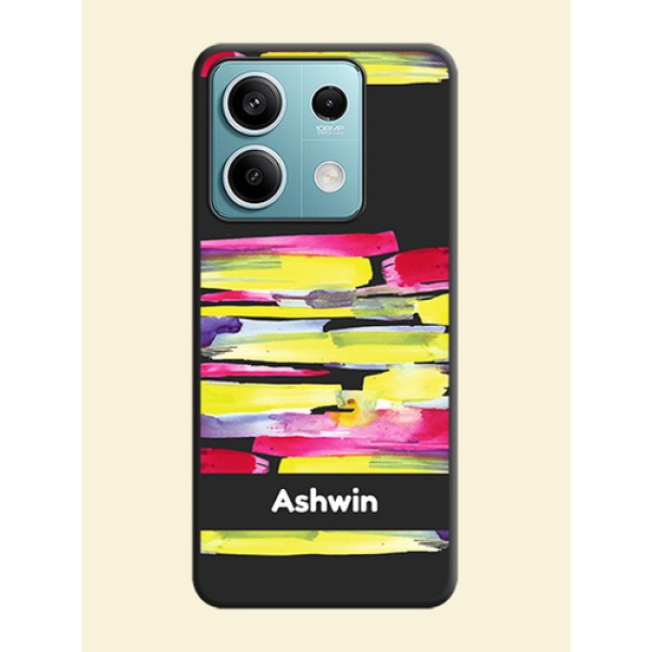Brush Coloured on Space Black Personalized Soft Matte Phone Covers - Poco X6 Neo 5G Brush Coloured on Space Black Personalized Soft Matte Phone Covers - Poco X6 Neo 5G