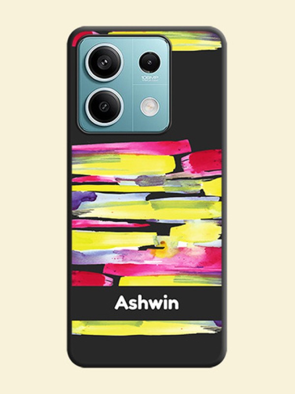 Brush Coloured on Space Black Personalized Soft Matte Phone Covers - Poco X6 Neo 5G