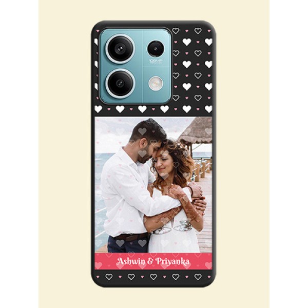White Color Love Symbols with Text Design - Photo on Space Black Soft Matte Phone Cover - Poco X6 Neo 5G White Color Love Symbols with Text Design - Photo on Space Black Soft Matte Phone Cover - Poco X6 Neo 5G