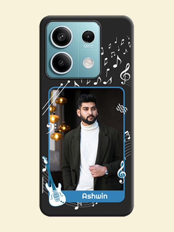 Musical Theme Design with Text - Photo on Space Black Soft Matte Mobile Case - Poco X6 Neo 5G