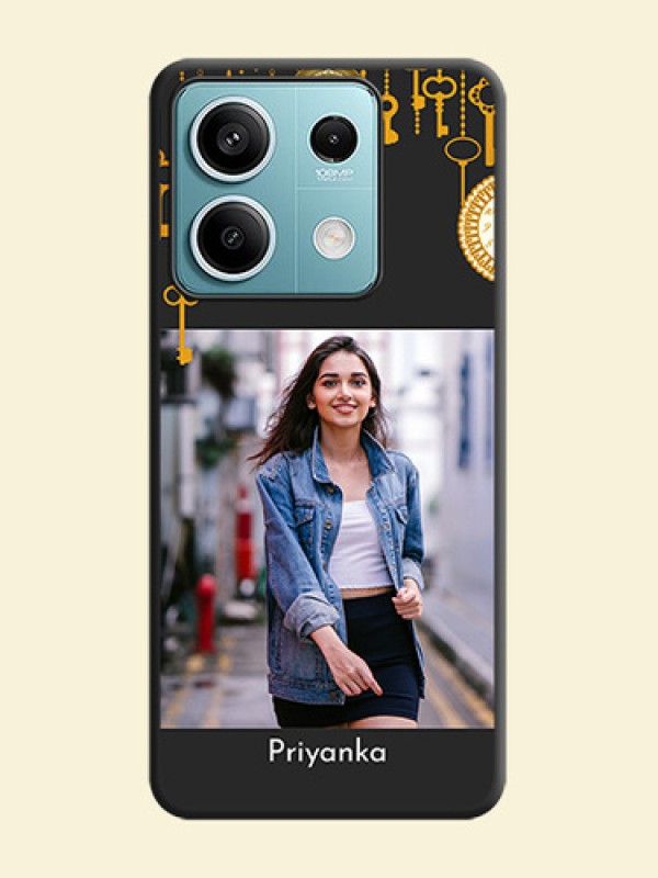 Decorative Design with Text on Space Black Custom Soft Matte Back Cover - Poco X6 Neo 5G