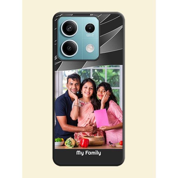 Mixed Wave Lines - Photo on Space Black Soft Matte Mobile Cover - Poco X6 Neo 5G Mixed Wave Lines - Photo on Space Black Soft Matte Mobile Cover - Poco X6 Neo 5G
