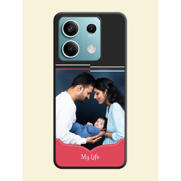 Classic Plain Design with Name - Photo on Space Black Soft Matte Phone Cover - Poco X6 Neo 5G