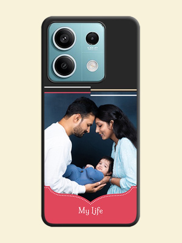 Classic Plain Design with Name - Photo on Space Black Soft Matte Phone Cover - Poco X6 Neo 5G