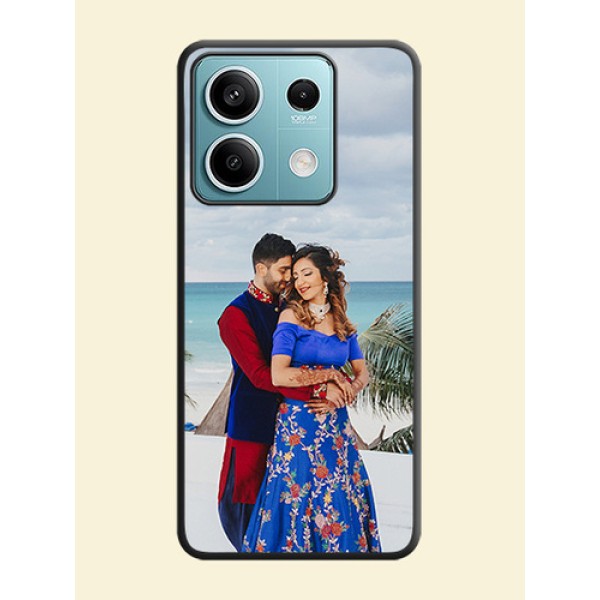 Full Single Pic Upload On Space Black Personalized Soft Matte Phone Covers - Poco X6 Neo 5G Full Single Pic Upload On Space Black Personalized Soft Matte Phone Covers - Poco X6 Neo 5G