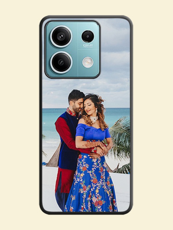 Full Single Pic Upload On Space Black Personalized Soft Matte Phone Covers - Poco X6 Neo 5G