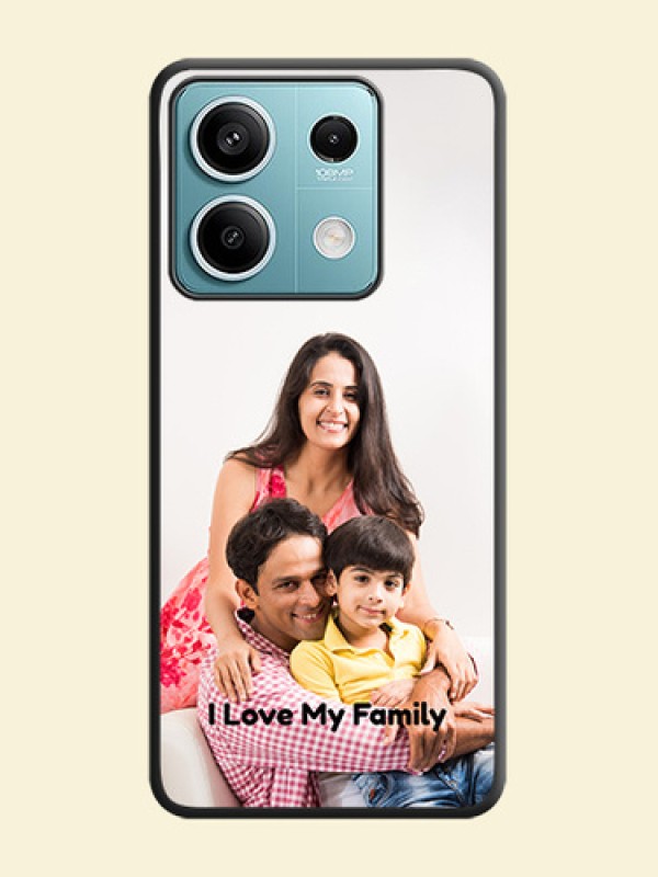 Full Single Pic Upload With Text On Space Black Personalized Soft Matte Phone Covers - Poco X6 Neo 5G