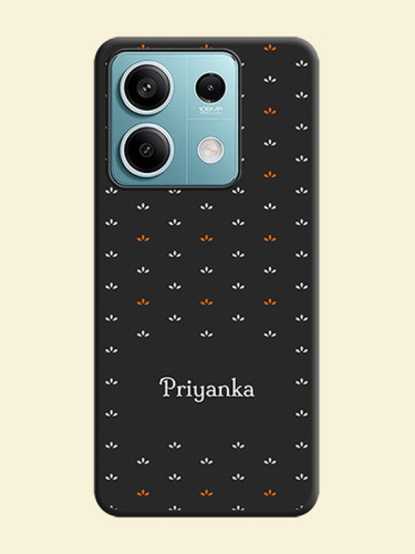 Simple Pattern With Custom Text On Space Black Personalized Soft Matte Phone Covers - Poco X6 Neo 5G