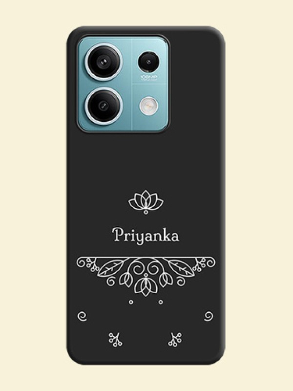 Lotus Garden Custom Text On Space Black Personalized Soft Matte Phone Covers - Poco X6 Neo 5G