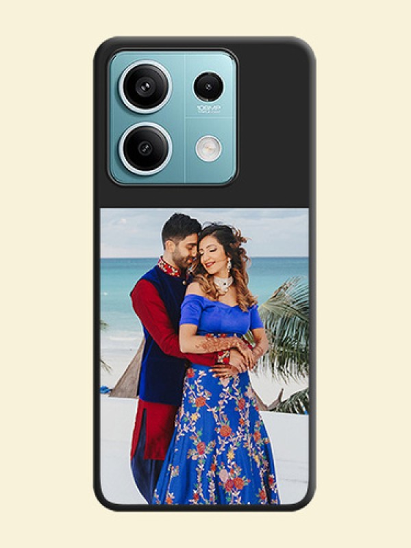 Image Upload With Space Black Color On Custom Soft Matte Mobile Back Cover - Poco X6 Neo 5G