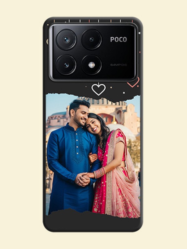 Love Hangings with Splash Wave Picture on Space Black Custom Soft Matte Phone Back Cover - Poco X6 Pro 5G