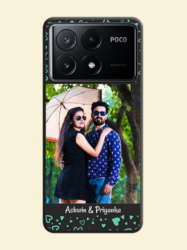 Sea Green Indefinite Love Pattern - Photo on Space Black Soft Matte Mobile Cover - Poco X6 Pro 5G