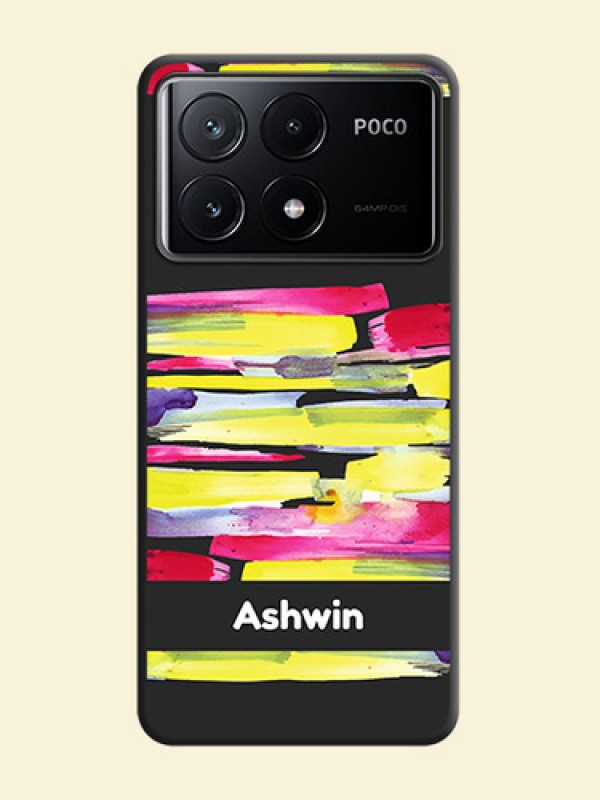 Brush Coloured on Space Black Personalized Soft Matte Phone Covers - Poco X6 Pro 5G