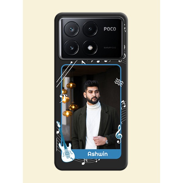 Musical Theme Design with Text - Photo on Space Black Soft Matte Mobile Case - Poco X6 Pro 5G Musical Theme Design with Text - Photo on Space Black Soft Matte Mobile Case - Poco X6 Pro 5G