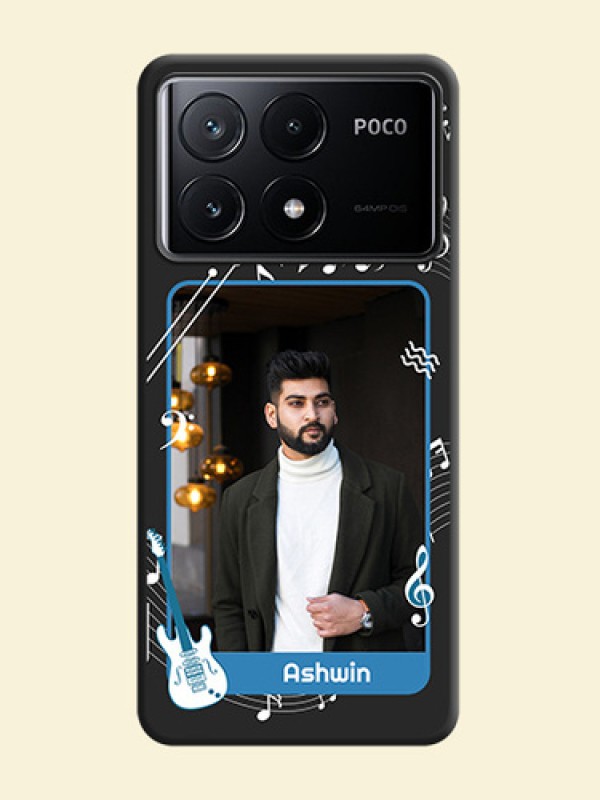Musical Theme Design with Text - Photo on Space Black Soft Matte Mobile Case - Poco X6 Pro 5G