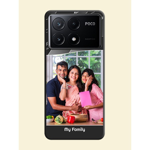 Mixed Wave Lines - Photo on Space Black Soft Matte Mobile Cover - Poco X6 Pro 5G Mixed Wave Lines - Photo on Space Black Soft Matte Mobile Cover - Poco X6 Pro 5G