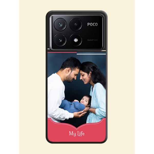Classic Plain Design with Name - Photo on Space Black Soft Matte Phone Cover - Poco X6 Pro 5G