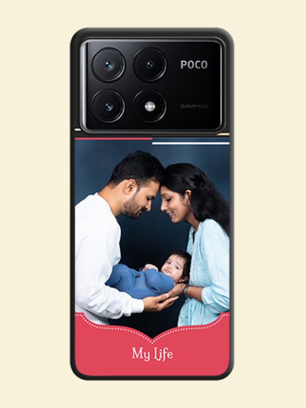 Classic Plain Design with Name - Photo on Space Black Soft Matte Phone Cover - Poco X6 Pro 5G