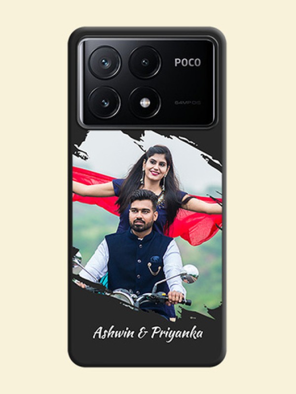 Grunge Brush Strokes - Photo on Space Black Soft Matte Back Cover - Poco X6 Pro 5G