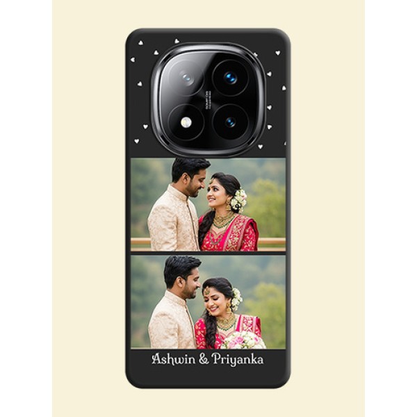 Miniature Love Symbols with Name On Space Black Custom Soft Matte Mobile Back Cover - Poco X7 5G Miniature Love Symbols with Name On Space Black Custom Soft Matte Mobile Back Cover - Poco X7 5G