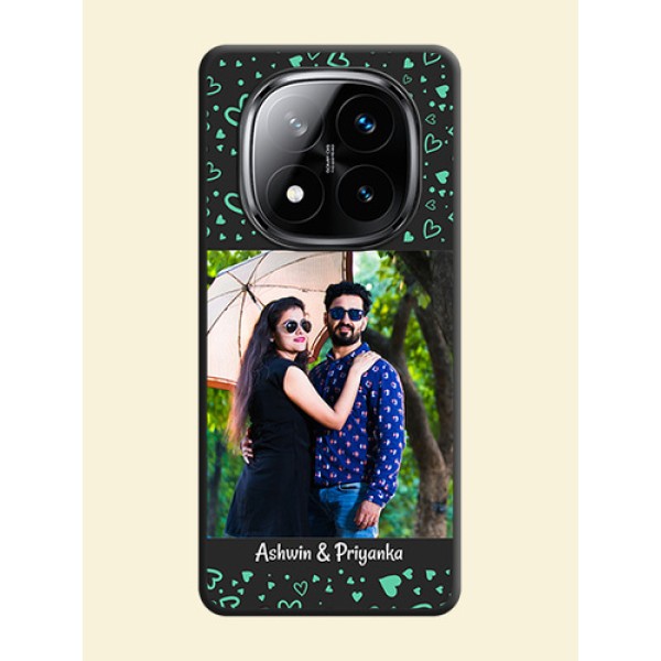 Sea Green Indefinite Love Pattern on Photo On Space Black Custom Soft Matte Mobile Back Cover - Poco X7 5G Sea Green Indefinite Love Pattern on Photo On Space Black Custom Soft Matte Mobile Back Cover - Poco X7 5G