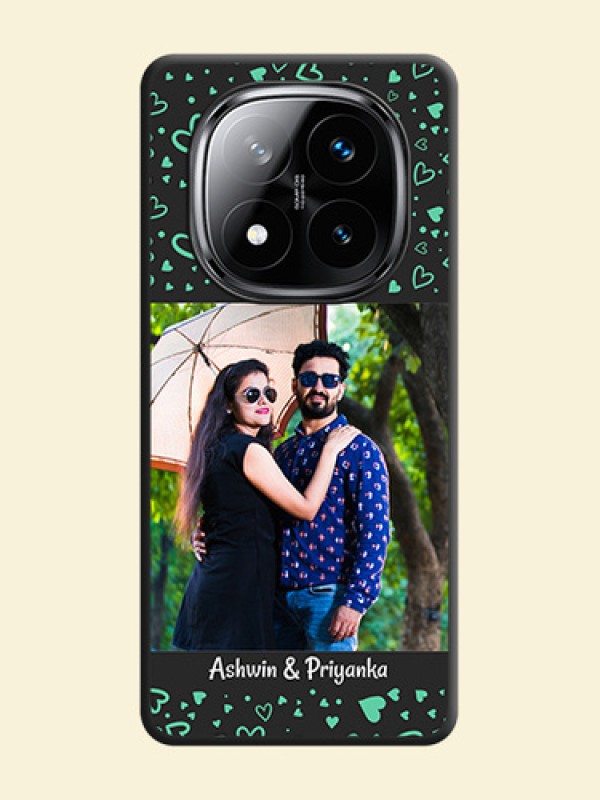 Sea Green Indefinite Love Pattern on Photo On Space Black Custom Soft Matte Mobile Back Cover - Poco X7 5G