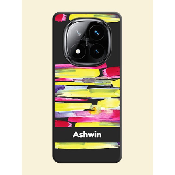 Brush Coloured On Space Black Custom Soft Matte Mobile Back Cover - Poco X7 5G Brush Coloured On Space Black Custom Soft Matte Mobile Back Cover - Poco X7 5G