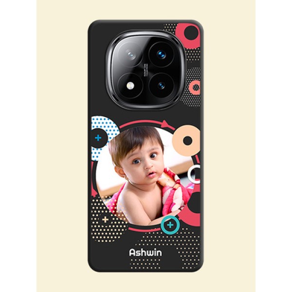 Multicoloured Round Image On Space Black Custom Soft Matte Mobile Back Cover - Poco X7 5G Multicoloured Round Image On Space Black Custom Soft Matte Mobile Back Cover - Poco X7 5G