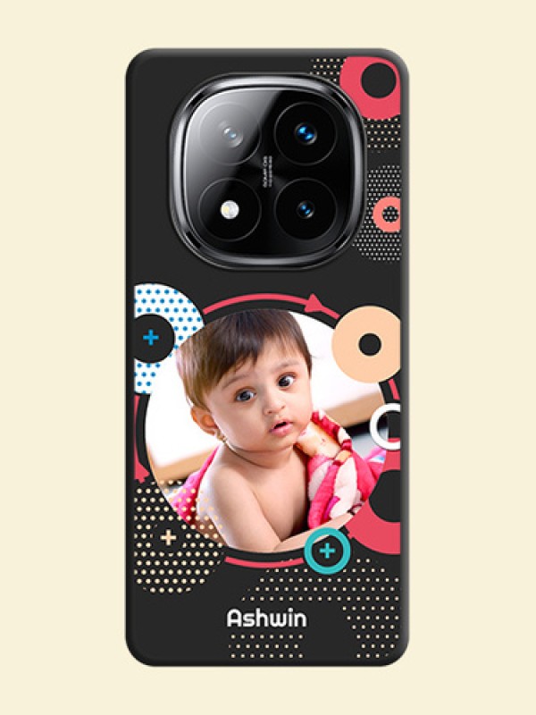 Multicoloured Round Image On Space Black Custom Soft Matte Mobile Back Cover - Poco X7 5G