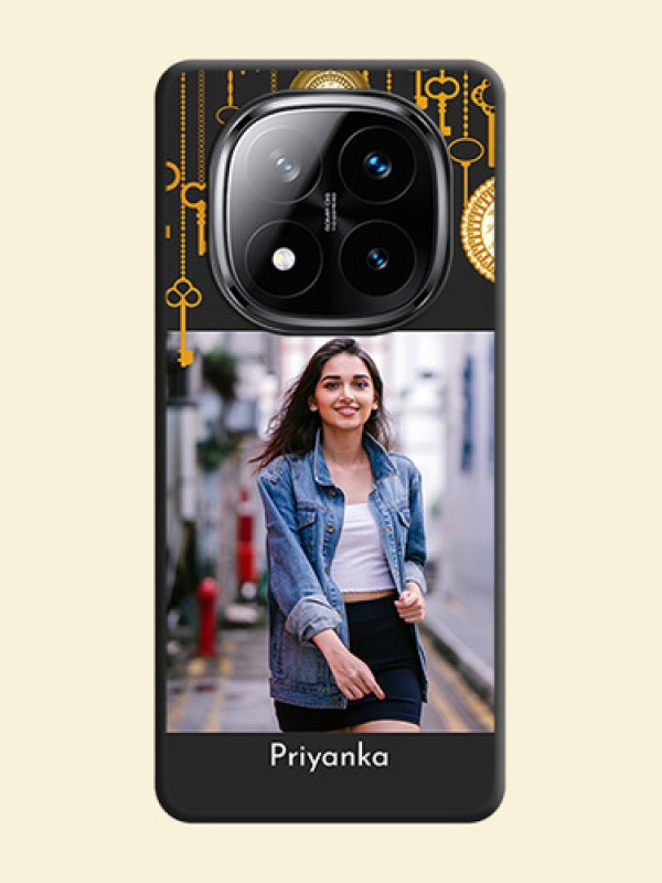 Decorative Design with Text On Space Black Custom Soft Matte Mobile Back Cover - Poco X7 5G