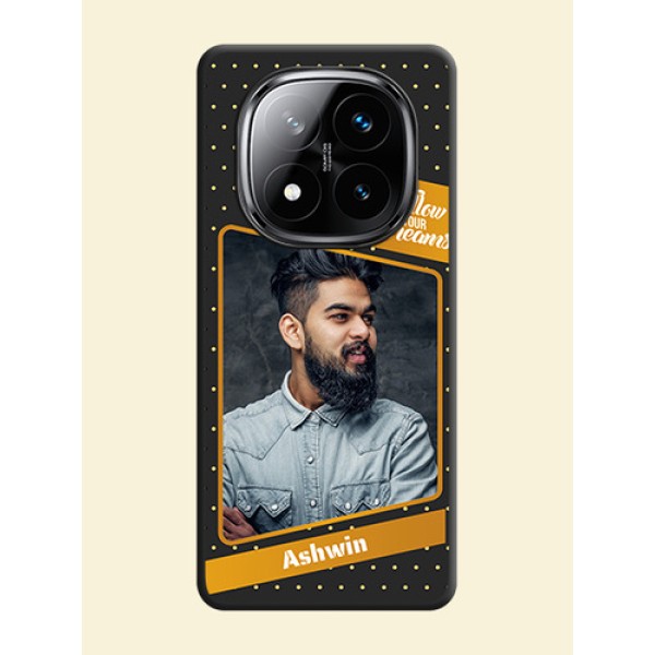 Follow Your Dreams with White Dots On Space Black Custom Soft Matte Mobile Back Cover - Poco X7 5G Follow Your Dreams with White Dots On Space Black Custom Soft Matte Mobile Back Cover - Poco X7 5G