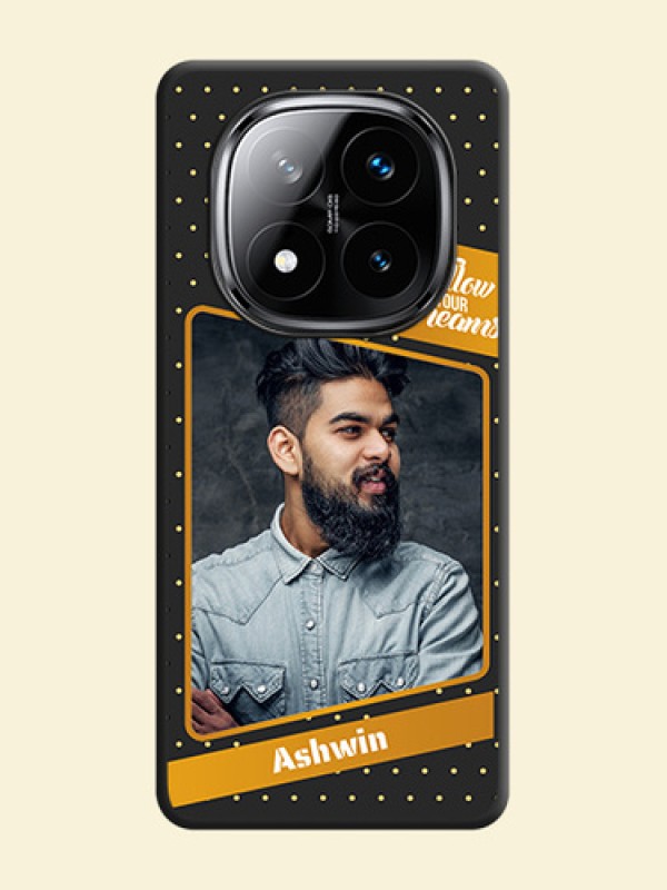 Follow Your Dreams with White Dots On Space Black Custom Soft Matte Mobile Back Cover - Poco X7 5G