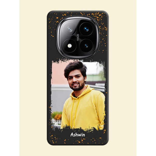 Spray Free Design on Photo On Space Black Custom Soft Matte Mobile Back Cover - Poco X7 5G Spray Free Design on Photo On Space Black Custom Soft Matte Mobile Back Cover - Poco X7 5G