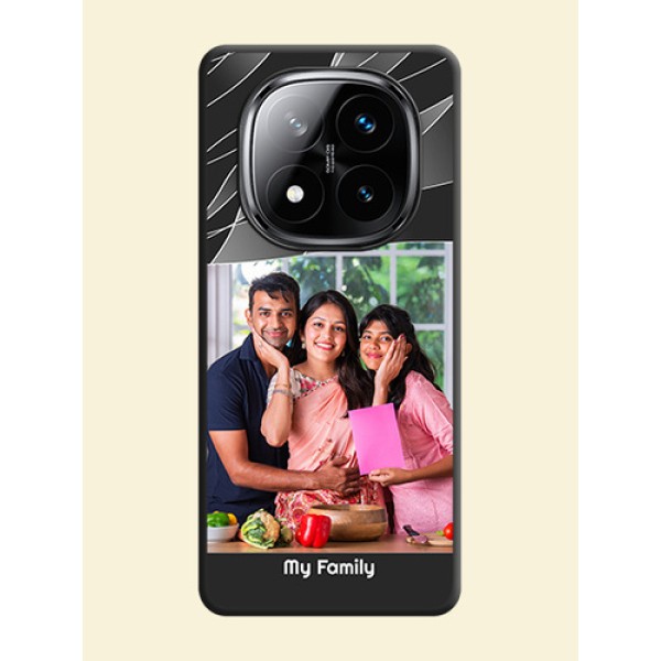 Mixed Wave Lines on Photo On Space Black Custom Soft Matte Mobile Back Cover - Poco X7 5G Mixed Wave Lines on Photo On Space Black Custom Soft Matte Mobile Back Cover - Poco X7 5G