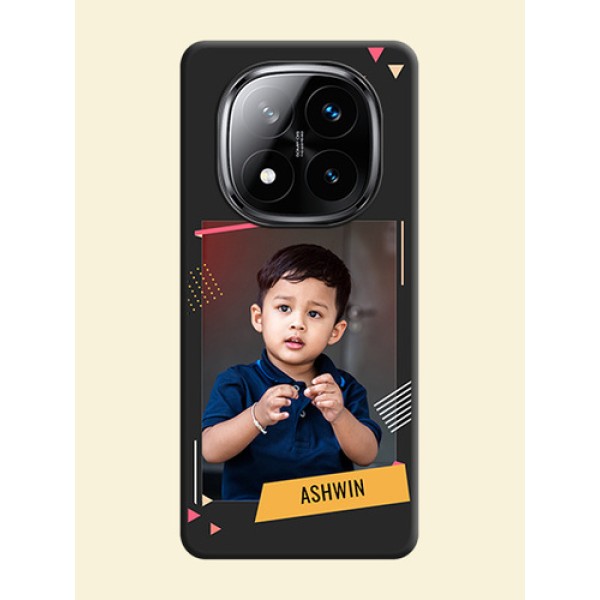 Photo Frame with Triangle Small Dots on Photo On Space Black Custom Soft Matte Mobile Back Cover - Poco X7 5G Photo Frame with Triangle Small Dots on Photo On Space Black Custom Soft Matte Mobile Back Cover - Poco X7 5G
