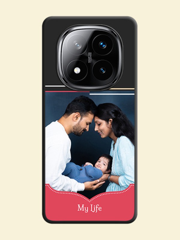 Classic Plain Design with Name On Space Black Custom Soft Matte Mobile Back Cover - Poco X7 5G