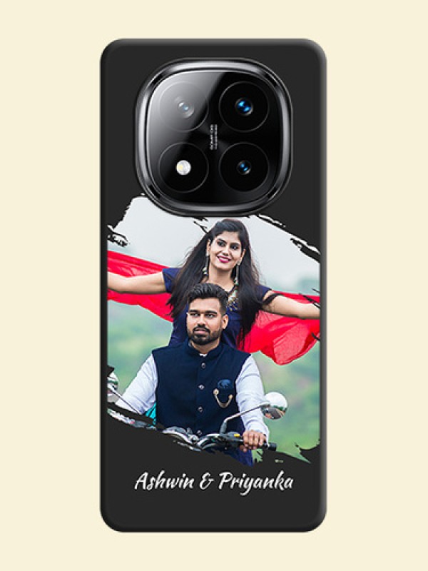 Grunge Brush Strokes on Photo On Space Black Custom Soft Matte Mobile Back Cover - Poco X7 5G