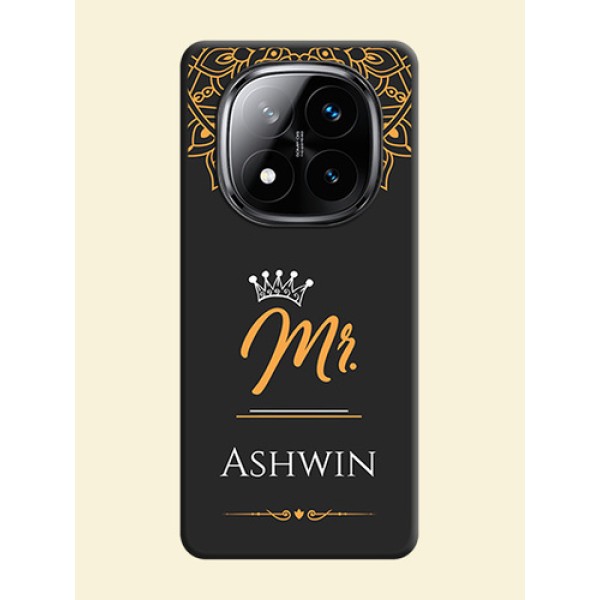 Mr Name with Floral Design On Space Black Custom Soft Matte Mobile Back Cover - Poco X7 5G Mr Name with Floral Design On Space Black Custom Soft Matte Mobile Back Cover - Poco X7 5G
