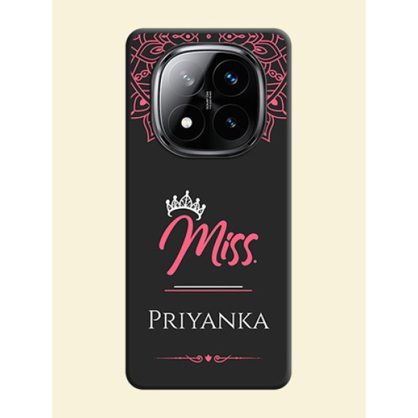 Mrs Name with Floral Design On Space Black Custom Soft Matte Mobile Back Cover - Poco X7 5G Mrs Name with Floral Design On Space Black Custom Soft Matte Mobile Back Cover - Poco X7 5G