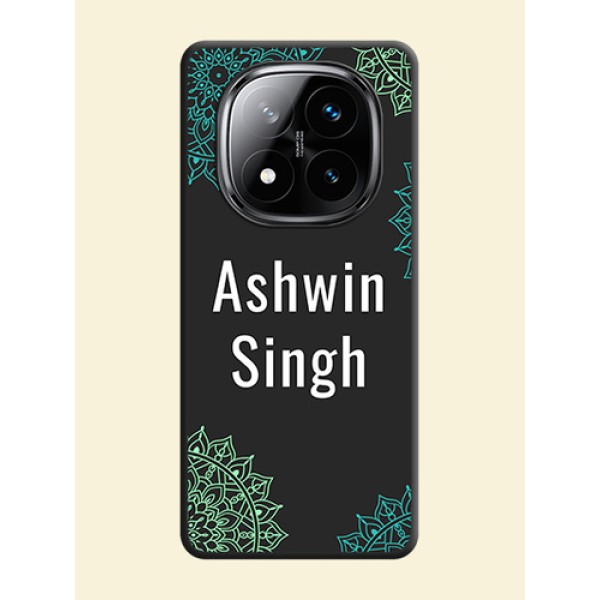 Your Name with Floral Design On Space Black Custom Soft Matte Mobile Back Cover - Poco X7 5G Your Name with Floral Design On Space Black Custom Soft Matte Mobile Back Cover - Poco X7 5G