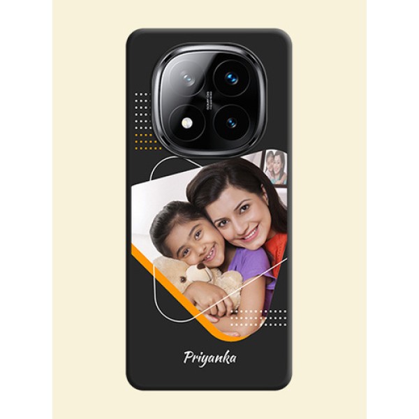 Yellow Triangle on Photo On Space Black Custom Soft Matte Mobile Back Cover - Poco X7 5G Yellow Triangle on Photo On Space Black Custom Soft Matte Mobile Back Cover - Poco X7 5G