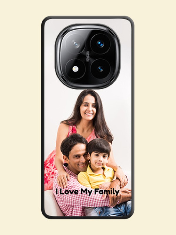Full Single Pic Upload With Text On Space Black Custom Soft Matte Mobile Back Cover - Poco X7 5G